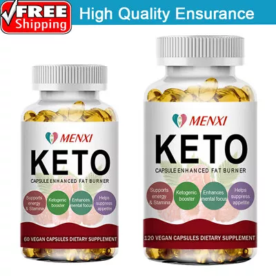 Keto BHB Capsules Powerful Weight Loss Fat Burner Carb Blocker 60/120 Softgels • £11.99