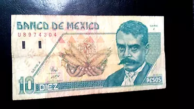 Mexico 10 Nuevos PesosEmiliano Zapata 1996 • $25.99