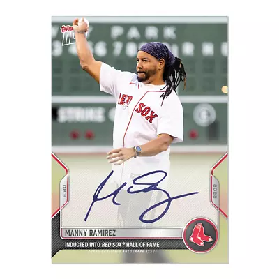 On-Card Auto # To 99 Manny Ramirez 2022 MLB TOPPS NOW Card 378A BOSTON • $104.99