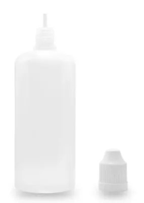 £5.99 • Buy LDPE Plastic Squeezable Empty Dropper Bottle 100ML Long Tip Childproof Squeezy