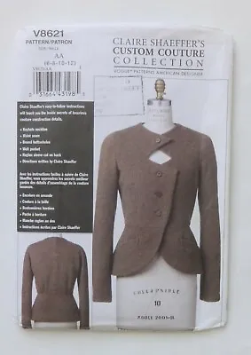 £30 • Buy Vogue V8621 Claire Shaeffer Couture Jacket Pattern Sz 6 - 12