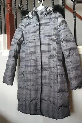 New NWT Eddie Bauer Womens Lodge Down Parka Coat 650 FP Faux Fur Hood  • $139