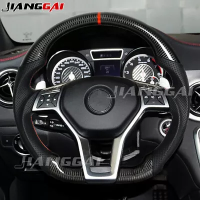 Real Carbon Fiber Steering Wheel For 13+Mercedes-Benz CLA AMG A C Class E SLK SL • $499