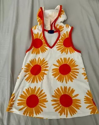 Marimekko Target Sunflower Terry Cloth Hooded Swim Cover Dress Girls 4T • $7.50