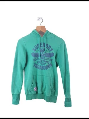 $18.72 • Buy Superdry Womens Green Cotton Pullover Hoodie Size Small S ( Superdry Vagabonds )