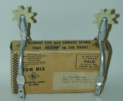 $110 • Buy Tom Mix Glow In Dark Cowboy Spurs + Inst+ Mailer/Box 1949 Ralston Cereal Premium