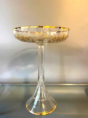 Antique Moser Crystal Intaglio Gold Tazza / Compote 1900-1912s • $165