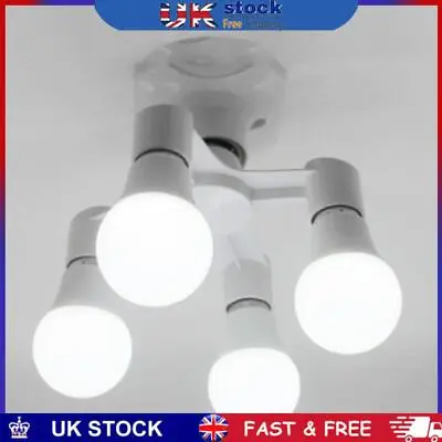 3 In 1/4 In 1/5 In 1 E27 To E27 Base Socket Splitter LED Light Lamp Bulb(B) • £6.19
