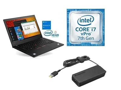 Lenovo ThinkPad T470 14  FHD Core I7-7600U 2.80GHz Webcam Backlit HDMI USB-C • $195