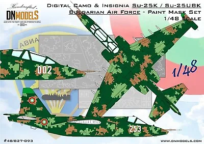 $30.99 • Buy Bulgarian Digital Su-25K Su-25UBK Camouflage & Insignia Mask Set 1/48 DN Models