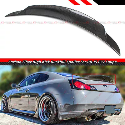 Carbon Fiber Duck Bill Rear Trunk Spoiler Fit For 2008-2015 G37 Q60 2 Door Coupe • $168.95