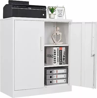 Metal Storage Cabinet With Lock Small Steel Locker For Home Office Warehouse • $116.99