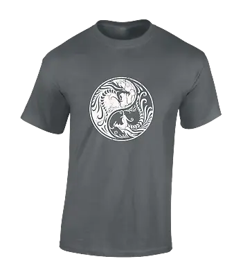£7.99 • Buy Dragons Yin Yang Mens T Shirt Vintage Chinese Symbol Japanese Dragon Top New