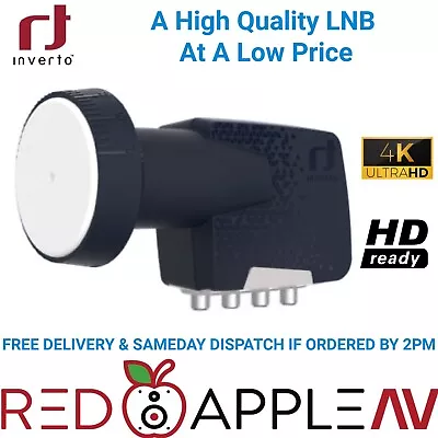Inverto Quad Output Black Premium PLL Technology Series 0.2dB Satellite LNB • £23.99