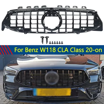 For Mercedes Benz CLA W118 C118 CLA35 AMG 2020-ON Glossy Black GT R Front Grille • $131.58