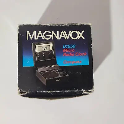 Vintage Magnavox Micro Radio Clock Compass D1858  NOB NOS • $25