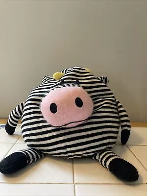 Mushable Pot Bellies Striped Zebra Black White Pillow Bean Bag 9  Plush Stuffy • $11.76