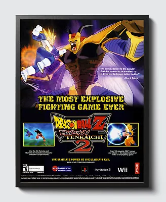 Dragon Ball Z Budokai Tenkaichi 2 PS2 Wii Glossy Promo Poster Unframed G1506 • $14.98