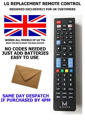 Lg Tv Remote Control A Genuine Replacement That Works Every Lg Tv From 2000-2024 • £6.99