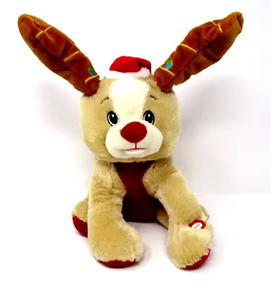 Christmas Animated Plush Dog Motion Ears Music Lights Goffa SHOUT Battery Op • $23.99