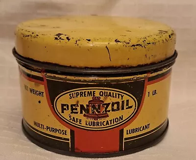 Vintage Pennzoil Grease Can 1 Pound Multi Purpose Lubricant  • $27