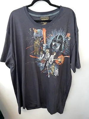 2008 Star Wars Marc Ecko Cut & Sew Black T-Shirt Darth Vader Luke Han Leai 3XL • $19.99