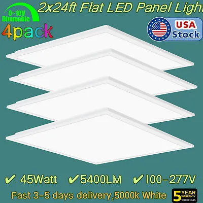 2-4PCS 2x2 LED Flat Panel Light 45W 0-10V Dimmable Drop Ceiling Lights 100-277V • $55.63