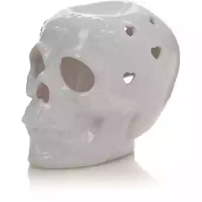 1 Skull Head Shaped Ceramic Oil Burner / Wax Melt Burner Halloween Gothic Design • £9.99