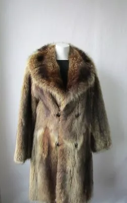 Men's Sz M 38/40  Raccoon Fur Jacket Coat MINT • $325