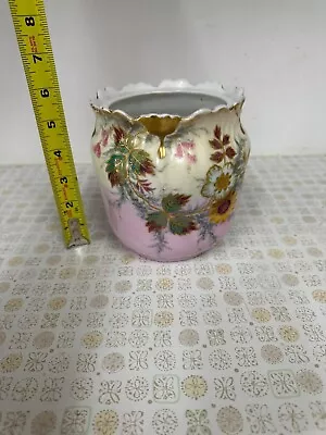 Antique Limoges - Floral Pattern Porcelain Vase /Planter France Marked Flowers • $19.99