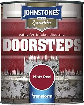 Johnstone's 307950 Paint For Bricks Tiles And Doorsteps Matt Red 750ml • £13.52