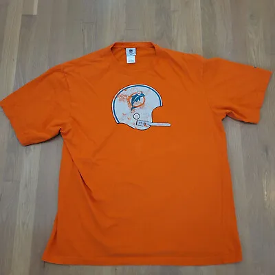 Miami Dolphins Men's Size L Orange Shirt Reebok Vintage Collection T-Shirt NFL • $18