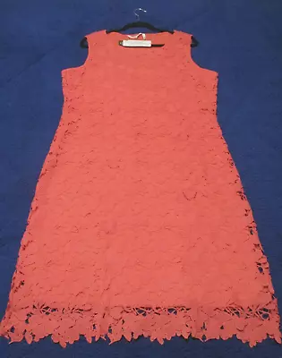 $12.99 • Buy Nwt Millers Ladies Size 18 Crochet Dress, Lined, Coral Colour