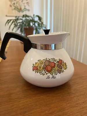 VTG Corning Ware P-104 Spice Of Life  Le The  6 Cup Coffee Tea Pot W/lid • $10