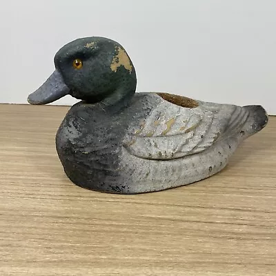 Vintage General Fibre Co Duck Decoy Paper Mache Glass Eye Mallard St Louis MO • $19.99