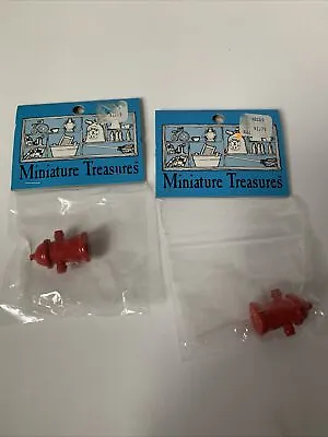 Vtg Miniature Treasures Red Fire Hydrants Dollhouse Craft Supplies • $12.95