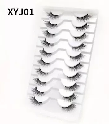 10 Pairs Half Lashes Natural Invisible Band Short Natural Look False Eyelashes • £6.28