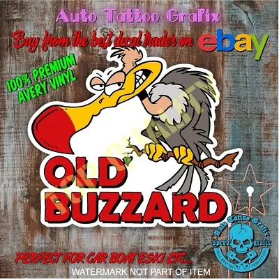 Old Buzzard Decal Sticker Old Guy Funny Vintage Hot Rod Decals Stickers • $5.50