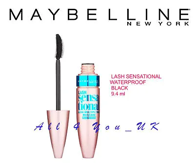 Maybelline Lash Sensational Mascara- WATERPROOF BLACK 9.4 Ml • £7.99