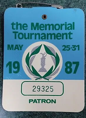 1987 Memorial Tournament Muirfield Village Golf Club Badge Don Pooley Wins • $7.99