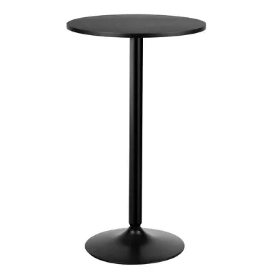 $86.99 • Buy 24  Round Bistro Bar Height Cocktail Table W/Metal Base MDF Top Safe Table Black