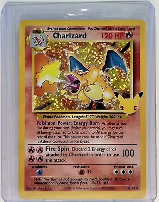 Charizard 25th Anniversary Holo Rare 4/102 Pokemon • $75