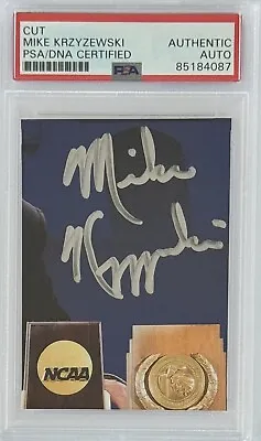 Mike Krzyzewski Duke Basketball Coach Cut Signature PSA DNA COA Autographed • $99.99