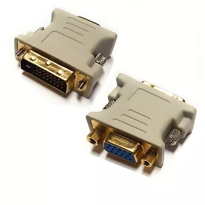 DVI-I 24+5 Pin Dual Link Male To VGA Female Adapter Converter LCD Monitor PC • $6.49