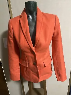 J.CREW Women’s Hacking Blazer Muted Orange Size 0 • $55