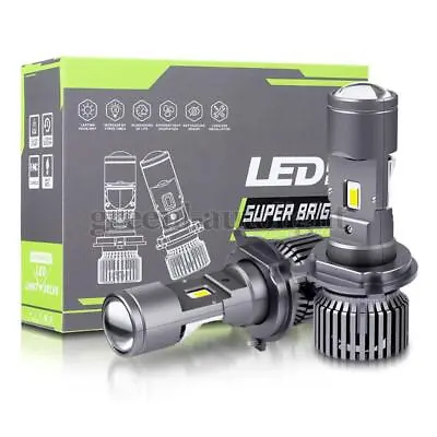 2X H4 9003 Bi-LED Mini Projector Lens LHD Headlight Kit Bulbs Hi/Lo Beam 50000LM • $35.98