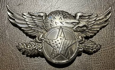 VINTAGE 70’s/80’s BIKERS ROCK & ROLL USA AMERICAN EAGLE STEEL BELT BUCKLE • £9.99