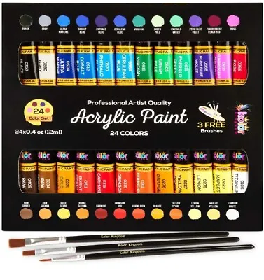 24 Colors Airbrush Paint DIY Acrylic Paint Set For Hobby Model Painting Artists • $19.99