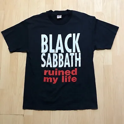 Vtg 1999 Black Sabbath Ruined My Life Reunion Tour Shirt L Rock Band Music Tee • $89.90