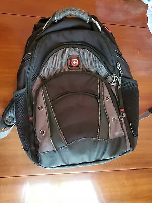 Swiss Gear Black Multi Pocket Laptop Computer Airflow Cushioned Backpack • $25